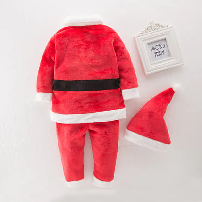 Children's Christmas Long Sleeve Outfit with Hat (3 Pieces)