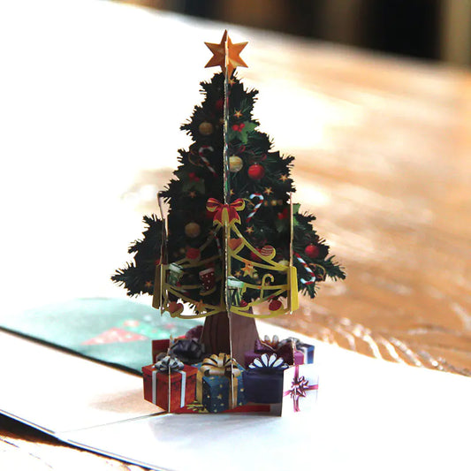 3D Christmas Tree Mini Card - Creative Greeting Card